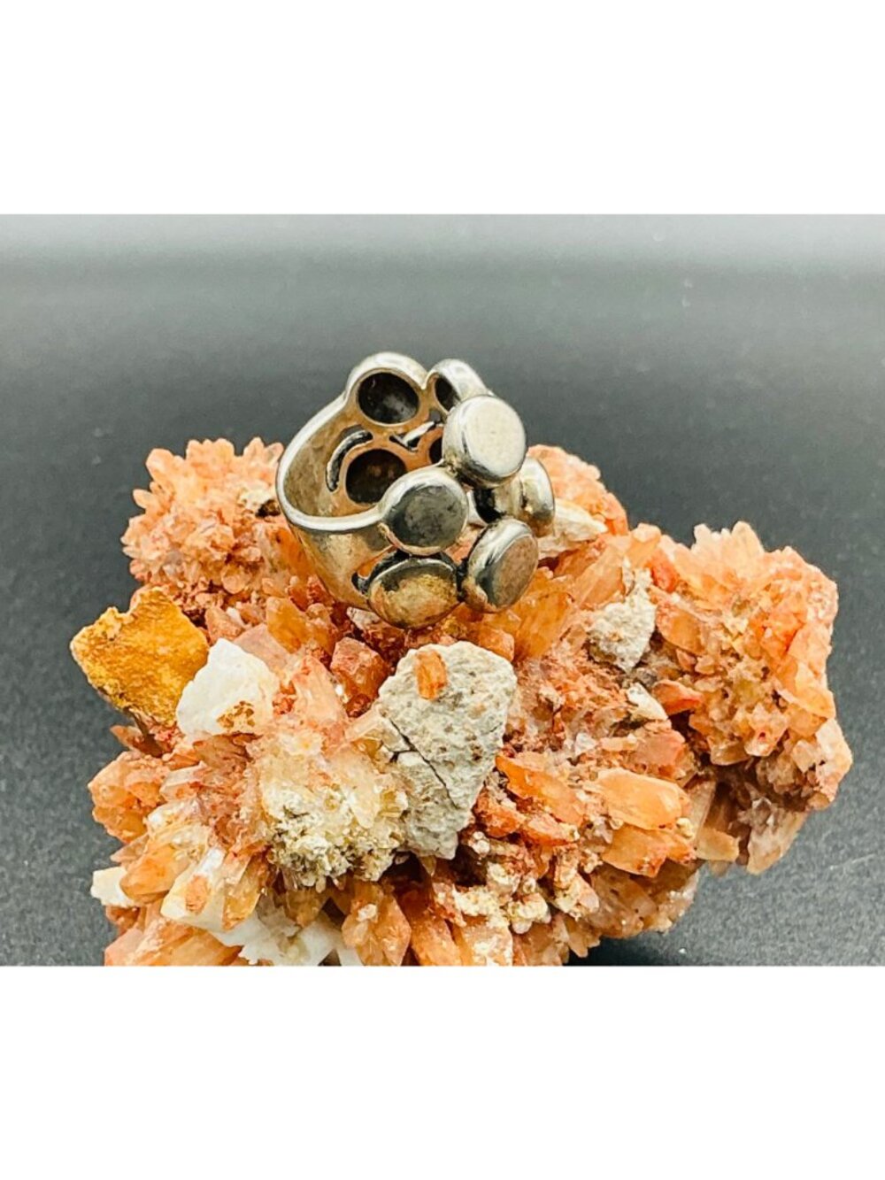 Vintage Sterling Silver Brutalist Ring - Picture 2 of 3